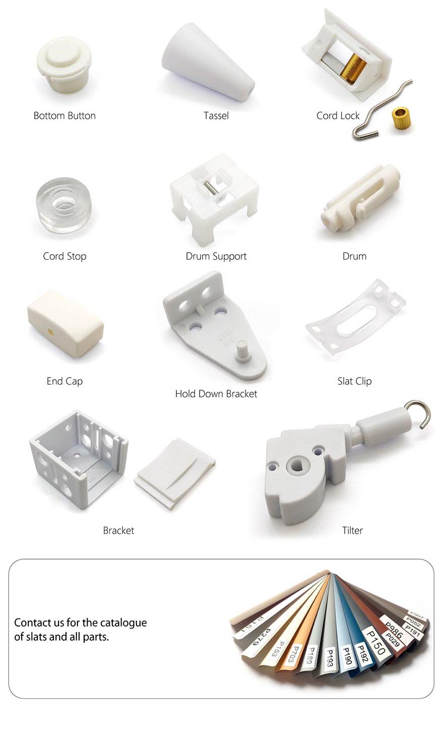 1-انچ L-شڪل PVC افقي بلائنس3